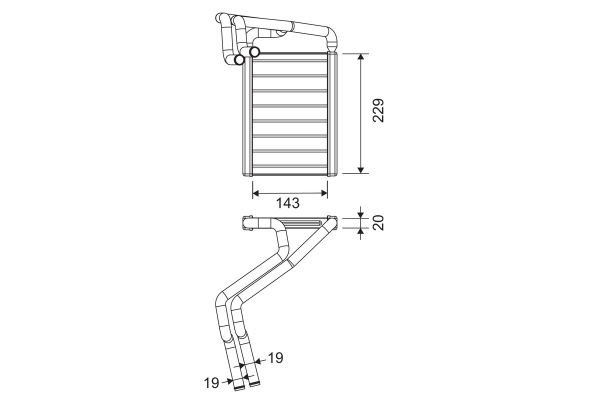 Heat Exchanger, interior heating - 811648 VALEO